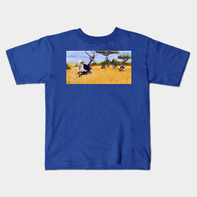 ostrich deer Kids T-Shirt by Bertoni_Lee